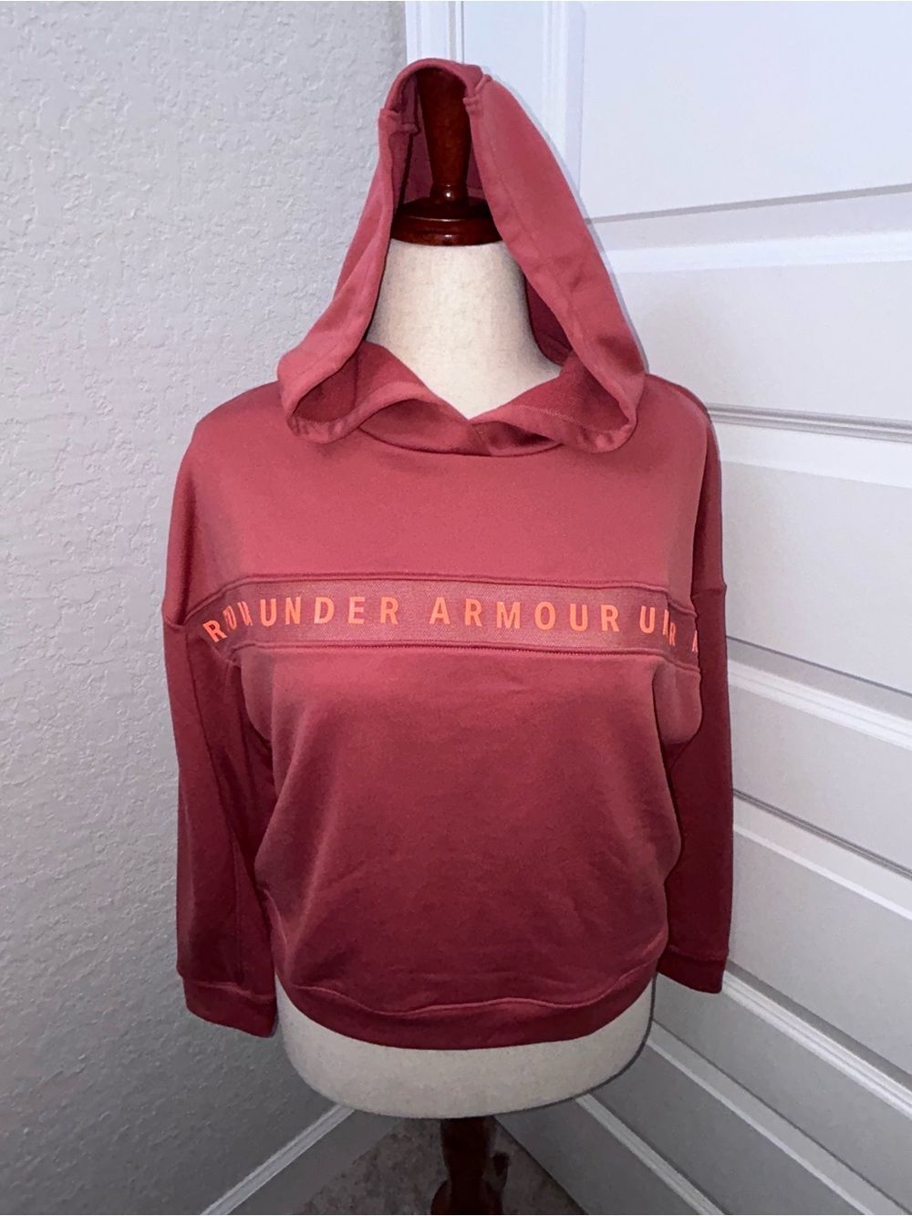 Under Armour Tech Terry Logo Hood Sweatshirt Top